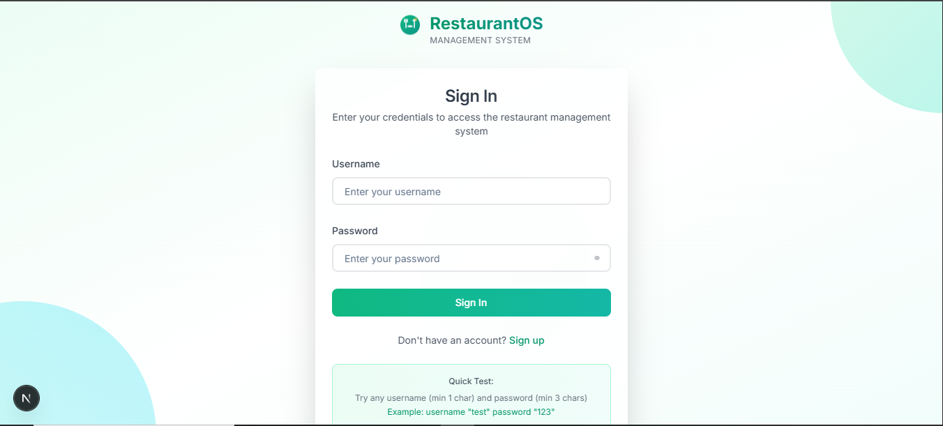 Restaurant Management System